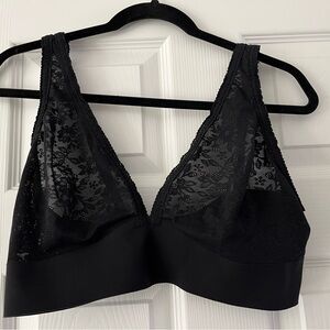 AERIE SMOOTHEZ Black Lace Bralettes XL